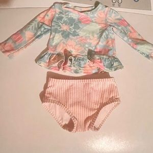 EUC BABY GIRL RUFFLE BUTTS BATHING SUIT